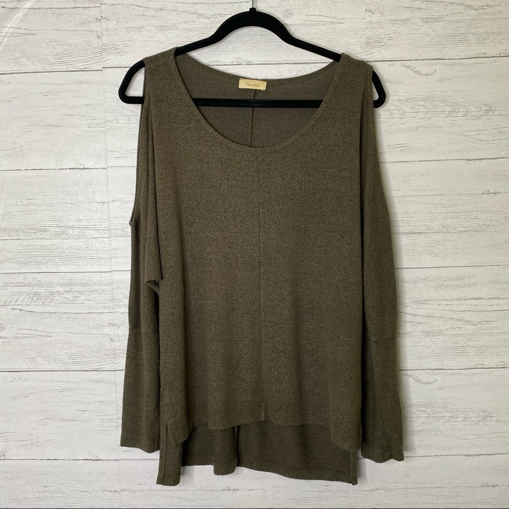 🌈 Twinkle cold shoulder long sleeve top